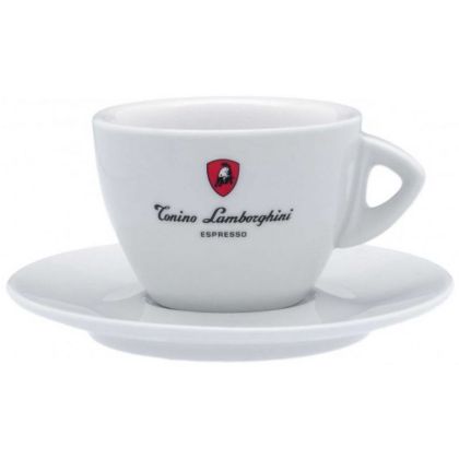 Комплект от 6 чаши TONINO LAMBORGHINI за капучино в бял цвят