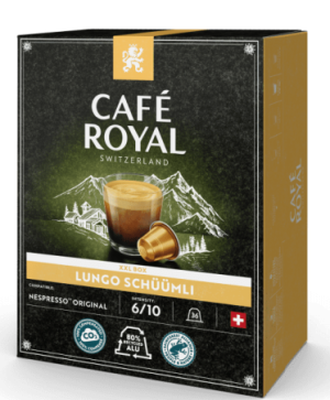 Сет от 5 бр. XXL  кутии Cafe Royal Schuumli - 180 съвместими капсули за Неспресо 