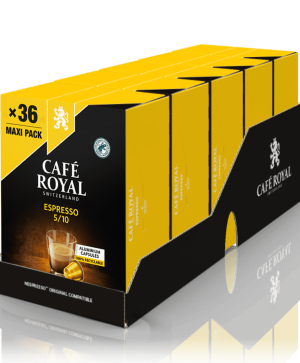 Сет от 5 бр. XXL кутии Cafe Royal Espresso - 180 съвместими капсули за Nespresso