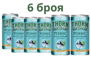 THORN Сет от 6 бр. алкохолни коктейли джин с тоник касис  - 1.5 л.